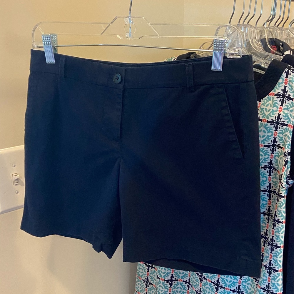 💐6” navy cotton shorts Talbots 4P